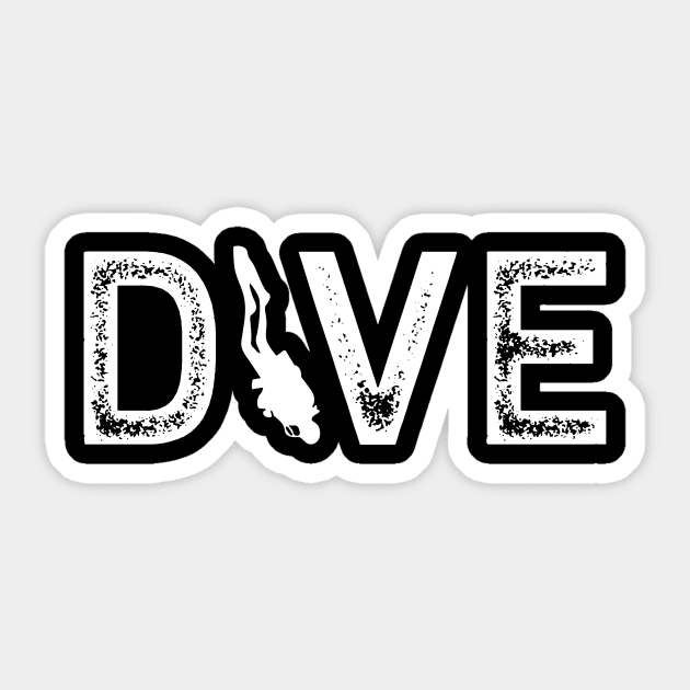 DIVE Scuba Diving Diver Gift Sticker by JeZeDe